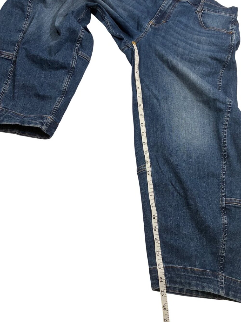 Ruti Womens Barrel Leg Blue Jeans Size 10P Cotton Blend Denim Stretch trendy - Picture 12 of 12